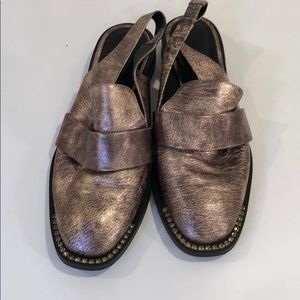 Free people mule sling back shoes bronze size 39